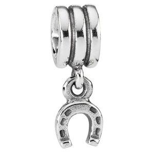 EUC Pandora 790259 Sterling Silver Dangle Horseshoe Charm - RETIRED